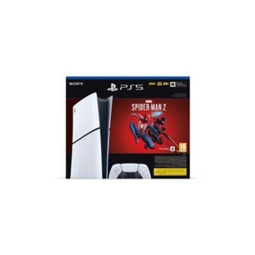 Consola Sony PS5 Slim Digital Edition Blanco y Negro + Marvel’s Spider-Man 2