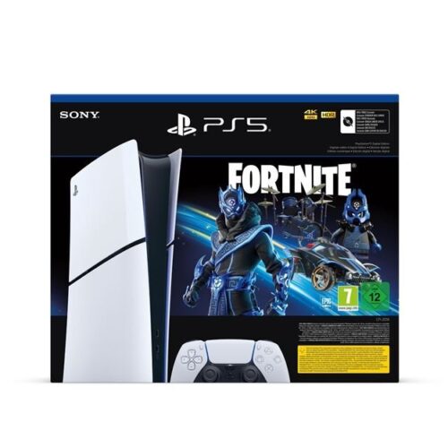 Paquete de consola Sony PlayStation®5 Digital Edition Modelo delgado Fortnite® Estrella de cobalto